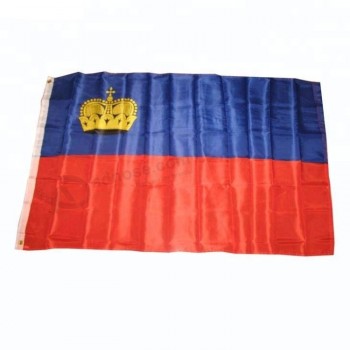 100% poliéster impreso 3 * 5 pies banderas de países de Liechtenstein