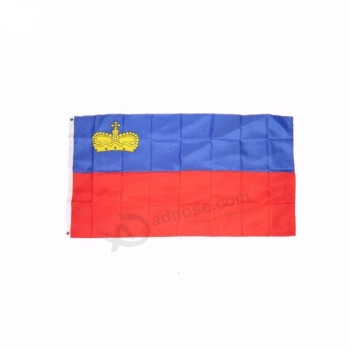 Publicidad impresión digital personalizada bandera de Liechtenstein 3x5