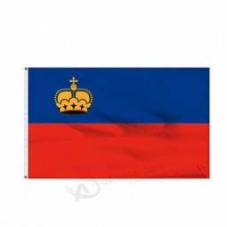 100％ポリエステル低MOQデジタルプリントリヒテンシュタイン国旗
