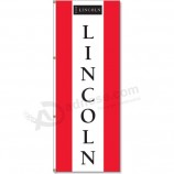 3x8 ft. Vertical Lincoln Logo Flag with high quality