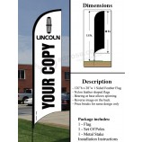 10ft. federfahne - lincoln (custom) mit hoher qualität
