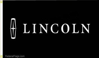 bandera de encargo al por mayor de alta calidad del logotipo de Lincoln