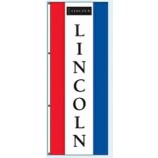 Custom Single Face Dealer Free Flying Drape Flags Lincoln Price/piece