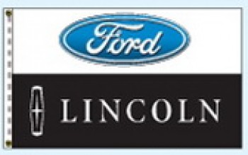 banderas de logotipo de distribuidor de stock personalizado - ford / lincoln (3'x5 '), precio / pieza