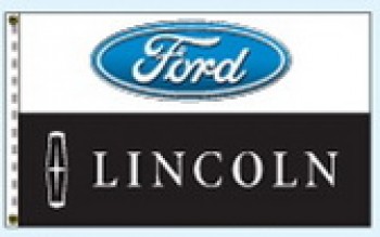 bandiere con logo del rivenditore di borsa personalizzato - ford / lincoln (3'x5 '), prezzo / pezzo