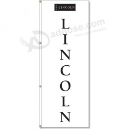 3x8 ft. vertical lincoln logo flag with high quality