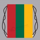 Hete verkopende polyester Litouwen vlag trekkoord rugzak tas voor promotie