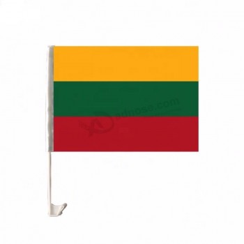 Mais vendidas bandeiras de janela de carro de impressão de seda lituânia