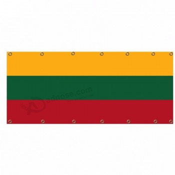 factory price double side lithuania mesh flag for exhibition