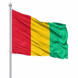 digital printing polyester fabric 5x3ft country banner congo brazzaville benin mali lithuania guinea Red yellow green flag