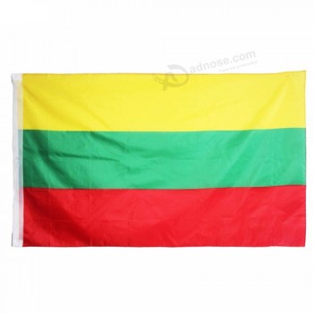 stoter alta qualidade 3x5 FT bandeira da lituânia com ilhós de bronze, poliéster bandeira do país