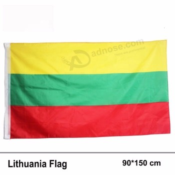 Low Price Wholesale  Outdoor Hanging  3x5ft Printing Polyester National  Lithuania Flag