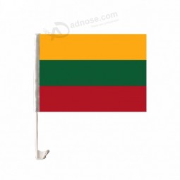 Sublimación en blanco personalizado poste de plástico lituania bandera de la ventana del coche
