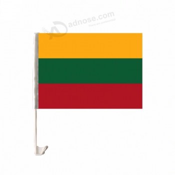 Sublimación en blanco personalizado poste de plástico lituania bandera de la ventana del coche
