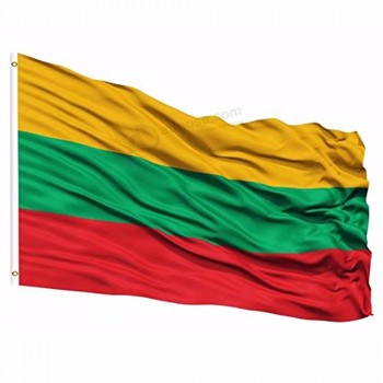 2019リトアニア国旗3x5 FT 90x150cmバナー100dポリエステルカスタムフラグメタルグロメット