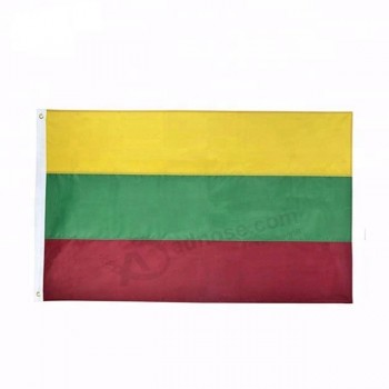3x5ft bandiera paese poyesterlithuania di alta qualità con due occhielli / 90 * 150 cm tutte le bandiere della contea del mondo