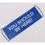 Je moet hier zijn aangepaste mini draagbare rollende banner hand intrekbare banner sport rollende aangepaste hand banner