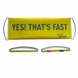 logotipo personalizado 17 * 50 cm PET publicidad rodante mano retráctil fan banner