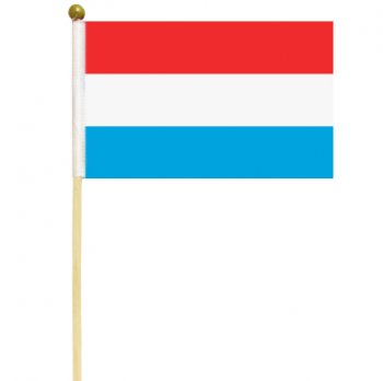 poliéster luxemburgo país bandera ondeando a mano al por mayor