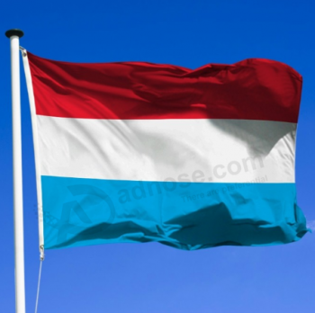 impresión de poliéster 3 * 5 pies fabricante de la bandera del país de luxemburgo