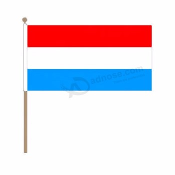 entrega rápida poliéster mini mão bandeira nacional de luxemburgo