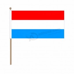 fast delivery polyester mini hand luxembourg national flag