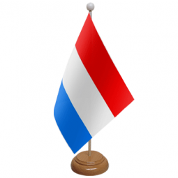 Hot selling luxembourg table top flag with wooden pole