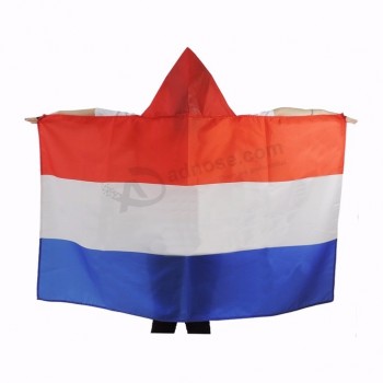 bandera del cuerpo del fanático del fútbol con banderas del cuerpo sombrero luxemburgo