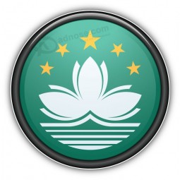 etiqueta de la bandera de macao etiqueta engomada del parachoques del coche 5 '' x 5 ''