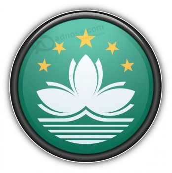 etiqueta de la bandera de macao etiqueta engomada del parachoques del coche 5 '' x 5 ''