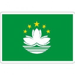 Макао флаг - прямоугольная наклейка с высоким качеством