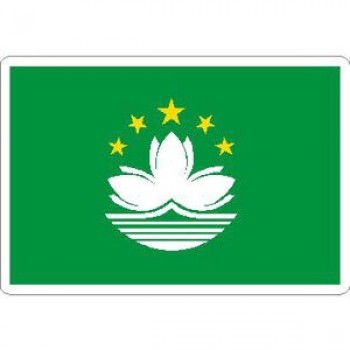 bandeira de macau - adesivo retangular com alta qualidade