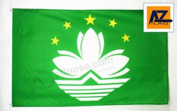 澳门国旗5'x 8'-澳门大国旗150 x 250厘米-横幅5x8英尺高画质