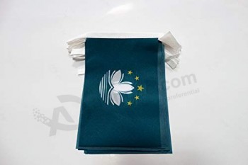 澳门国旗6米彩旗国旗20国旗9英寸x 6英寸-Macanese串旗15 x 21厘米