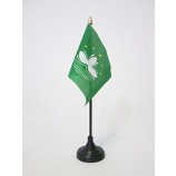 澳门国旗桌旗4''x 6''-澳门桌旗15 x 10厘米-金色矛顶