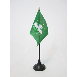 vlag macau tafel vlag 4 '' x 6 '' - macanese bureaumap 15 x 10 cm - gouden speerblad