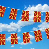 decorative mini polyester macedonia bunting banner flag