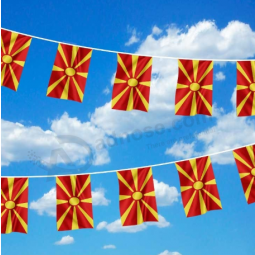 dekorative Mini Polyester Mazedonien Bunting Banner Flagge