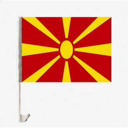 fabriek verkopen autoruit Macedonië vlag met plastic paal
