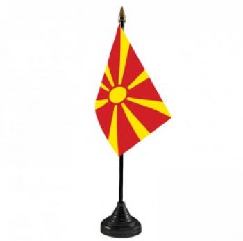 custom national table flag of macedonia country desk flags