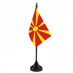 kundenspezifische nationale Tabellenflagge von Mazedonien-Landschreibtischflaggen