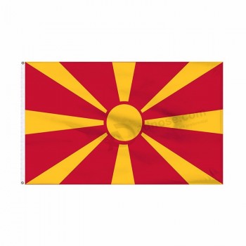 olyester print 3 * 5ft macedonia flag flag fabricante
