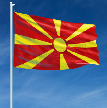 3x5ft material de poliéster macedonia bandera nacional del país