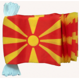 マケドニア文字列フラグマケドニアホオジロ旗お祝い用バナー