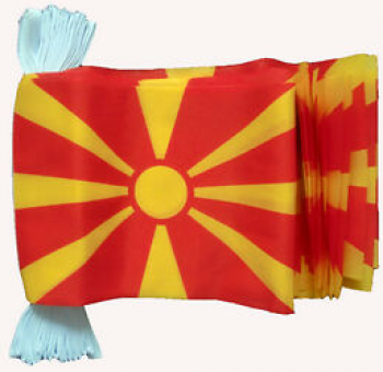 Mazedonien-Schnurflaggenmazedonien-Flaggenflaggenfahnen für Feier