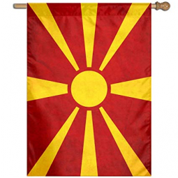 Nationaltag Mazedonien Land Hof Flagge Banner