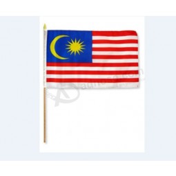 prachtige verkopen goed vliegen juichende fans de hand wave Maleisië land vlag
