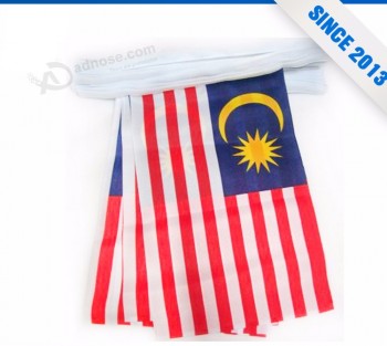 malásia bandeiras bunting malaysia poliéster bandeiras promoção personalizada galhardete