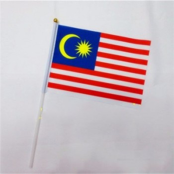 Mini banderas personalizadas de países país Malasia bandera de mano