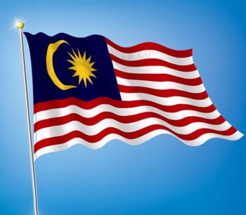 Venda quente Novo design personalizado 3 x 5 pés fábrica da malásia vender diretamente bandeiras do país